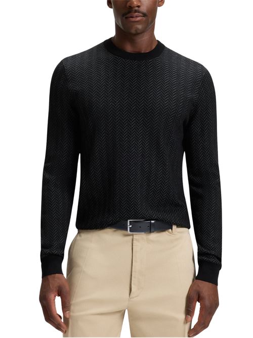 Cintura in pelle nera Hugo Boss | 50491834001